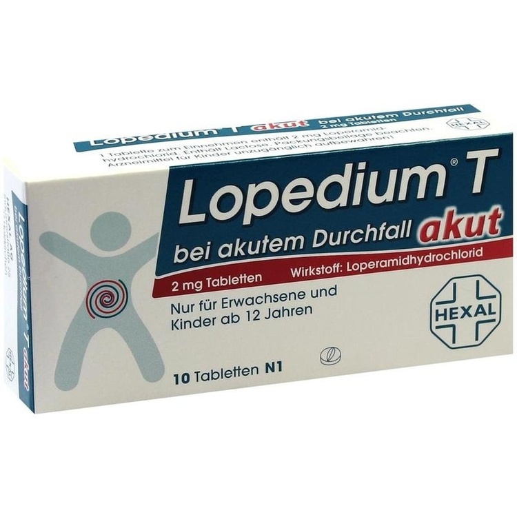 LOPEDIUM T akut bei akutem Durchfall Tabletten 10 St