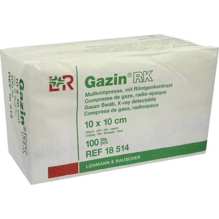 GAZIN Mullkomp.10x10 cm unsteril 12fach RK 100 St