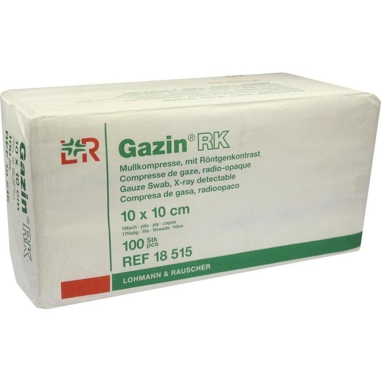 GAZIN Mullkomp.10x10 cm unsteril 16fach RK 100 St