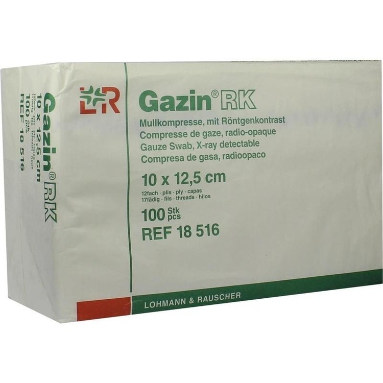 GAZIN Mullkomp.10x12,5 cm unsteril 12fach RK 100 St