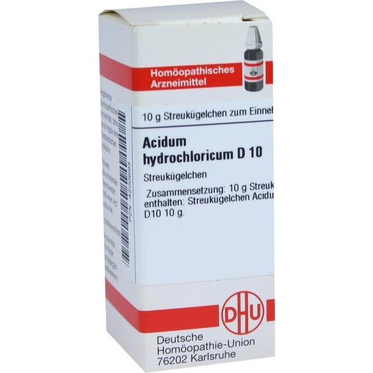 ACIDUM HYDROCHLORICUM D 10 Globuli 10 g