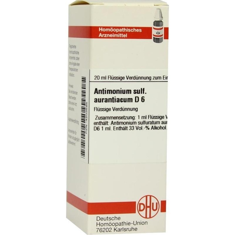 ANTIMONIUM SULFURATUM aurantiacum D 6 Dilution 20 ml