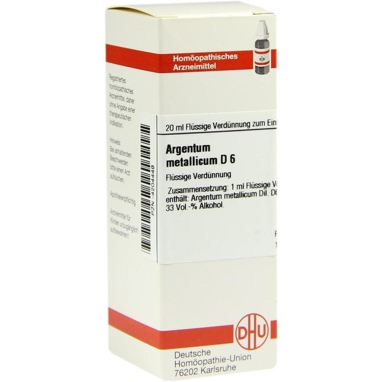 ARGENTUM METALLICUM D 6 Dilution 20 ml