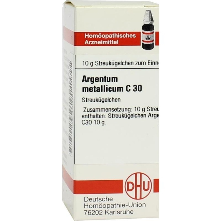 ARGENTUM METALLICUM C 30 Globuli 10 g