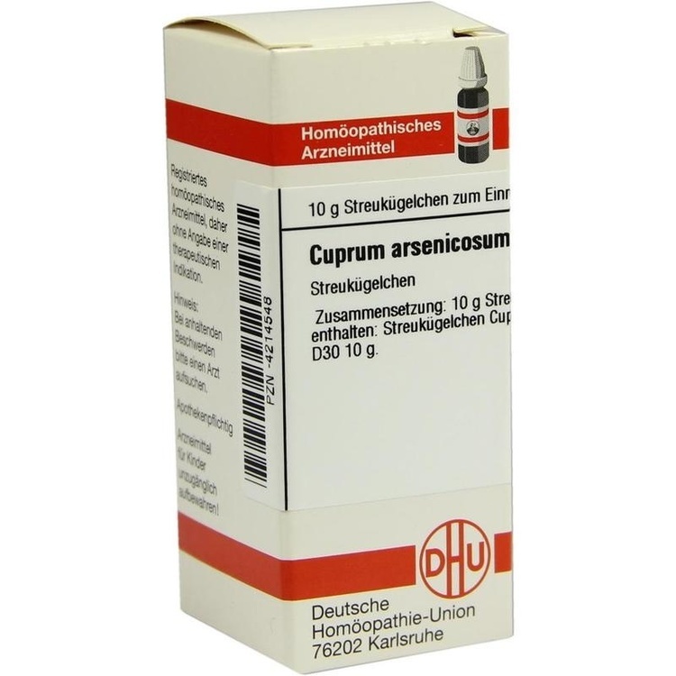 CUPRUM ARSENICOSUM D 30 Globuli 10 g