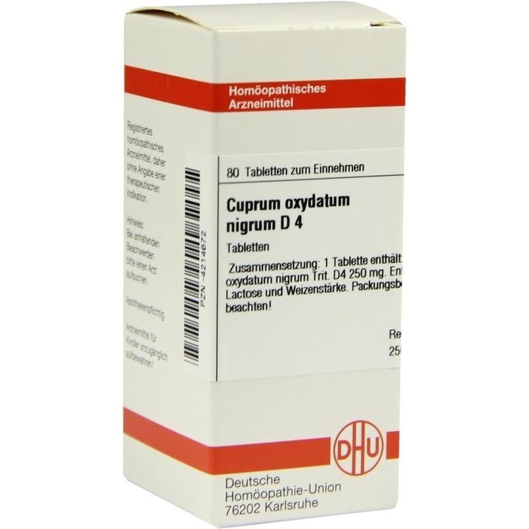 CUPRUM OXYDATUM nigrum D 4 Tabletten 80 St