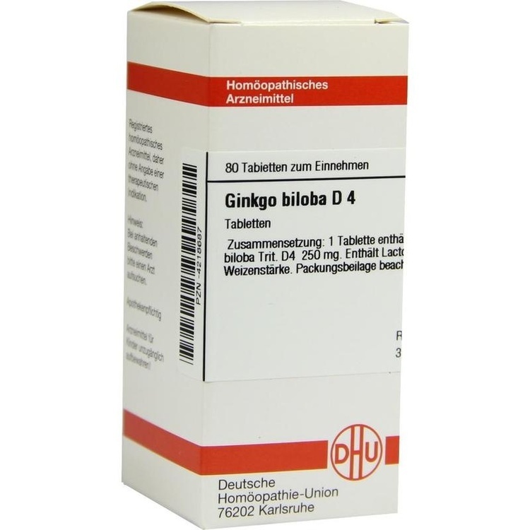 GINKGO BILOBA D 4 Tabletten 80 St