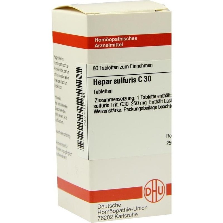 HEPAR SULFURIS C 30 Tabletten 80 St