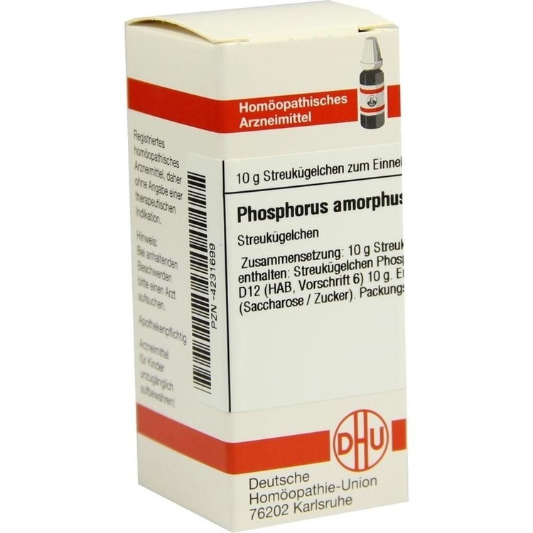 PHOSPHORUS AMORPHUS D 12 Globuli 10 g