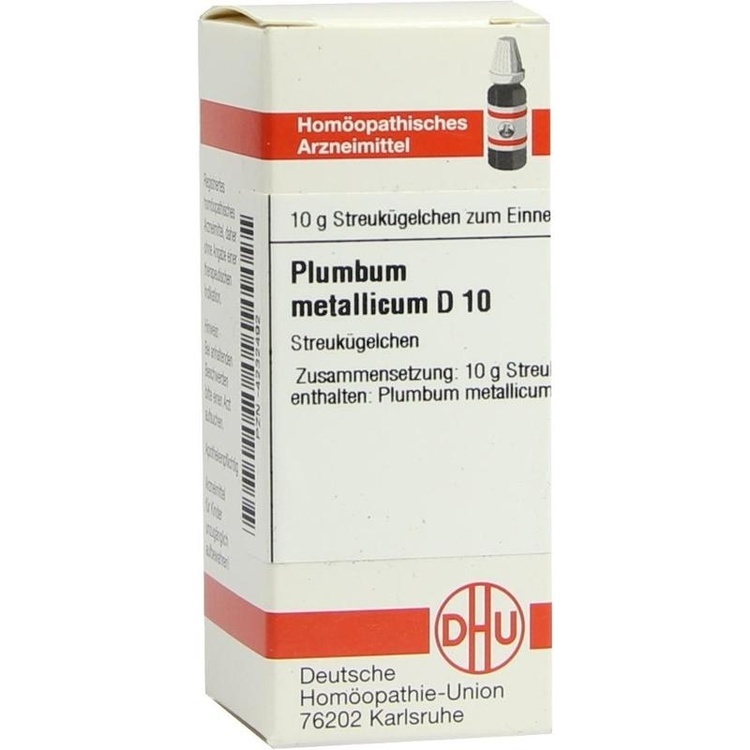 PLUMBUM METALLICUM D 10 Globuli 10 g