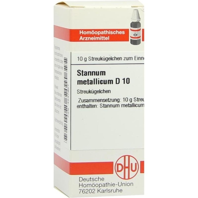 STANNUM METALLICUM D 10 Globuli 10 g