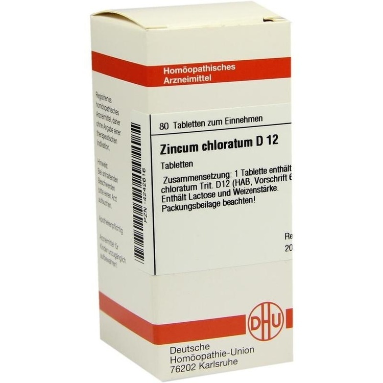 ZINCUM CHLORATUM D 12 Tabletten 80 St