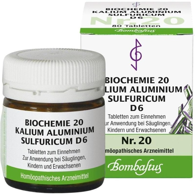 BIOCHEMIE 20 Kalium aluminium sulfuricum D 6 Tabl. 80 St