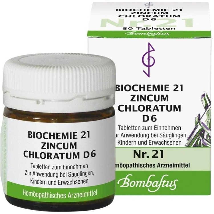 BIOCHEMIE 21 Zincum chloratum D 6 Tabletten 80 St