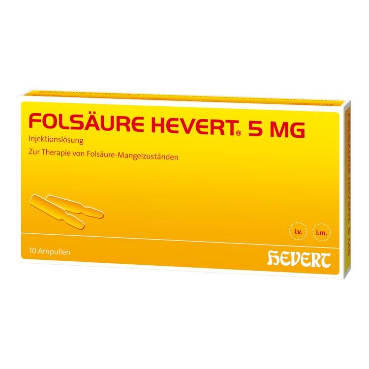 FOLSÄURE HEVERT 5 mg Ampullen 10 St