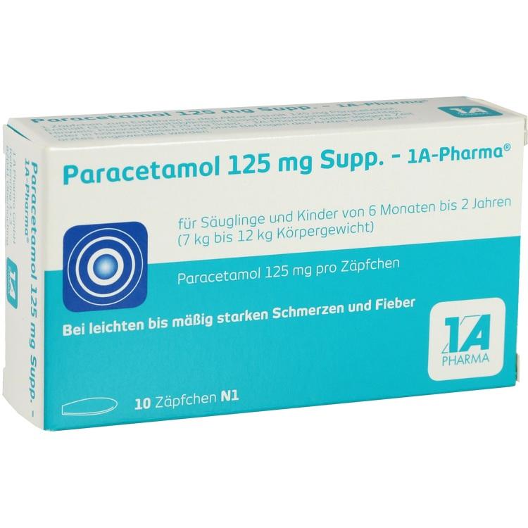 PARACETAMOL 125 mg-1A Pharma Suppositorien 10 St