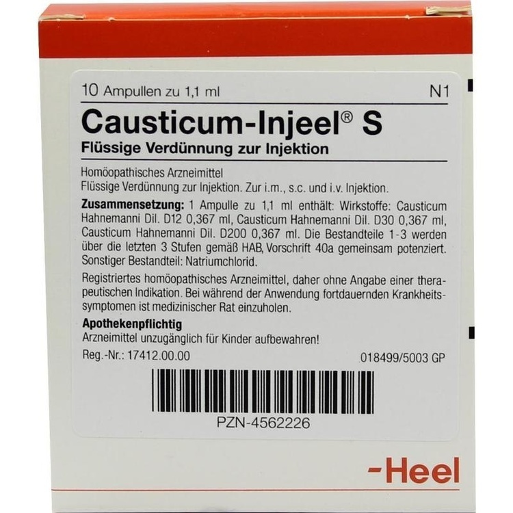 CAUSTICUM INJEEL S Ampullen 10 St