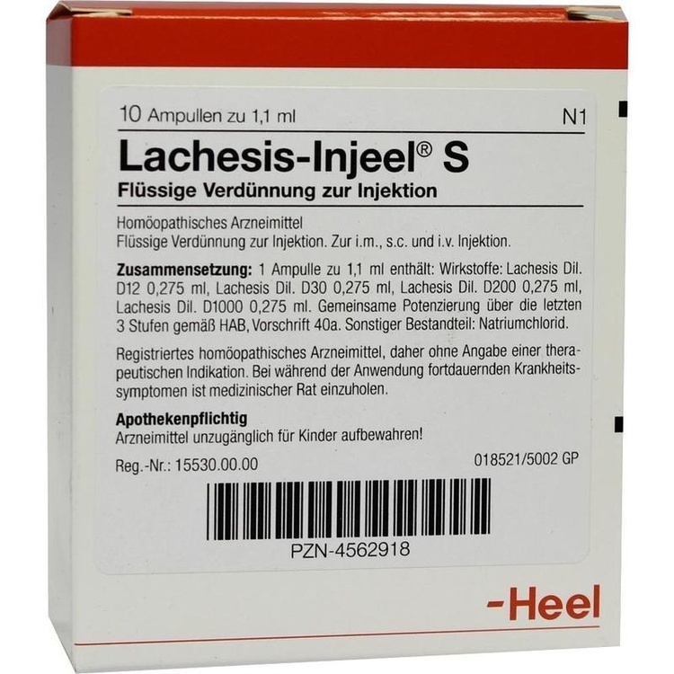 LACHESIS INJEEL S Ampullen 10 St