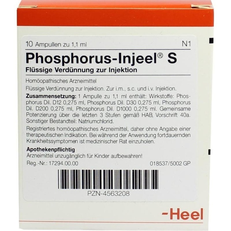 PHOSPHORUS INJEEL S Ampullen 10 St