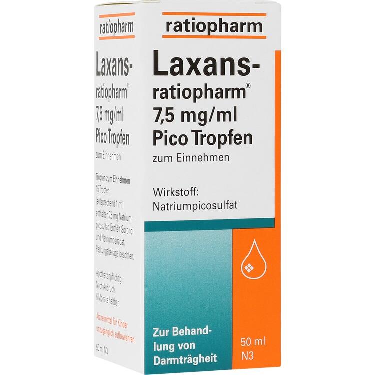 LAXANS-ratiopharm 7,5 mg/ml Pico Tropfen 50 ml