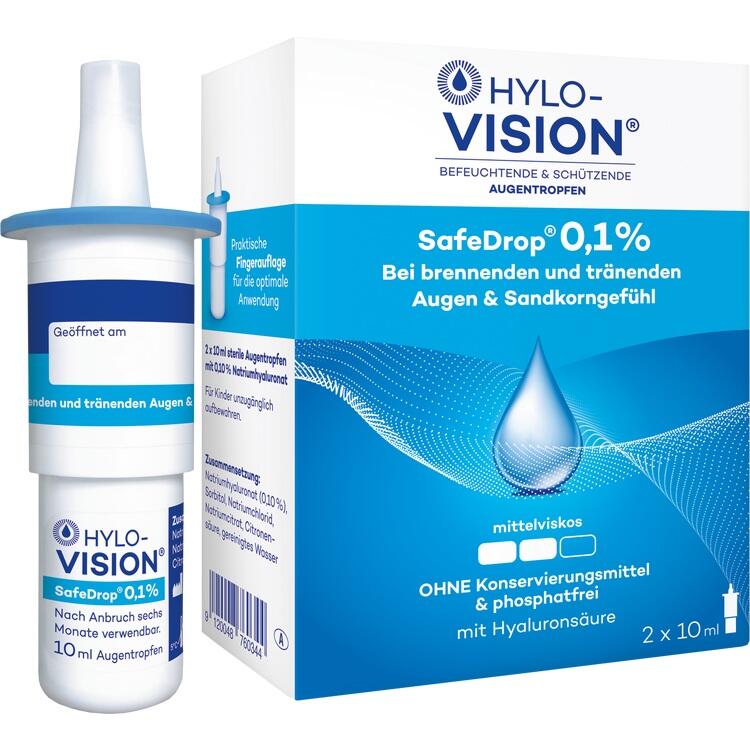 HYLO-VISION SafeDrop 0,1% Augentropfen 2X10 ml