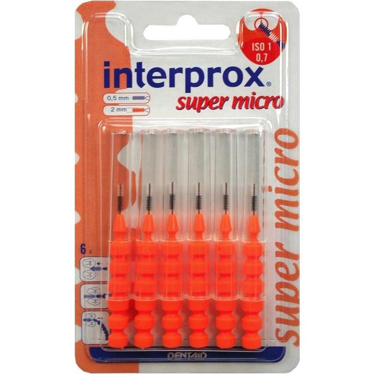 INTERPROX reg super micro orange Interdentalb.Blis 6 St