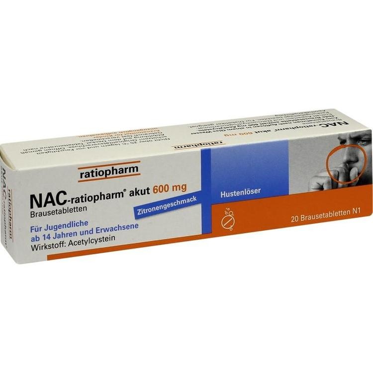 NAC-ratiopharm akut 600 mg Hustenlöser Brausetabl. 20 St