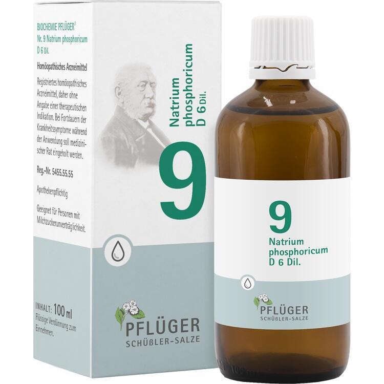 BIOCHEMIE Pflüger 9 Natrium phosphoricum D 6 Tro. 100 ml