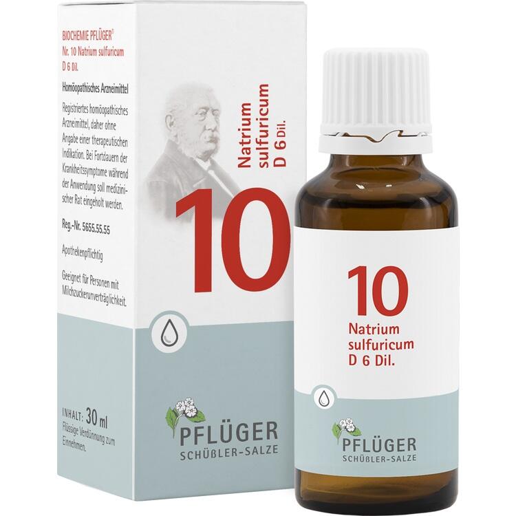 BIOCHEMIE Pflüger 10 Natrium sulfuricum D 6 Tropf. 30 ml