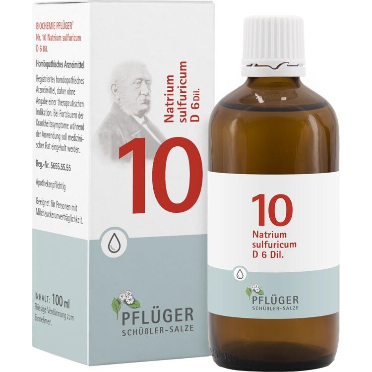 BIOCHEMIE Pflüger 10 Natrium sulfuricum D 6 Tropf. 100 ml