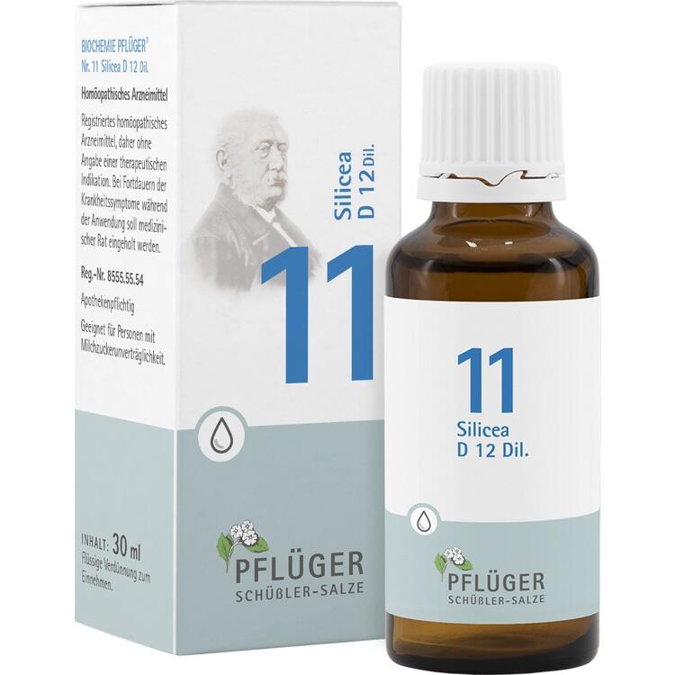 BIOCHEMIE Pflüger 11 Silicea D 12 Tropfen 30 ml