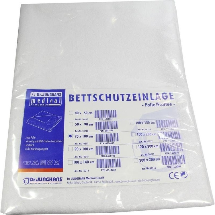 BETTSCHUTZEINLAGE Folie Frottee 70x100 cm 1 St