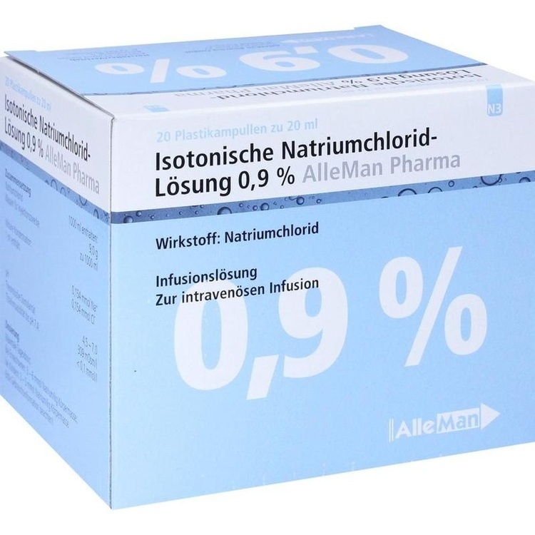 ISOTONISCHE NaCl 0,9% DELTAMEDICA Inf.-Lsg.Pl.Amp. 20X20 ml