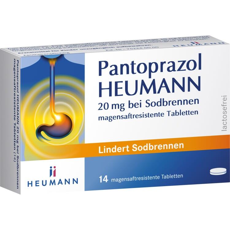 PANTOPRAZOL Heumann 20 mg b.Sodbrennen msr.Tabl. 14 St