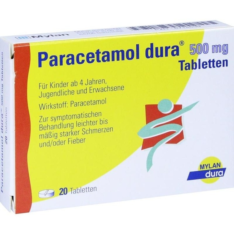 PARACETAMOL dura 500 mg Tabletten 20 St