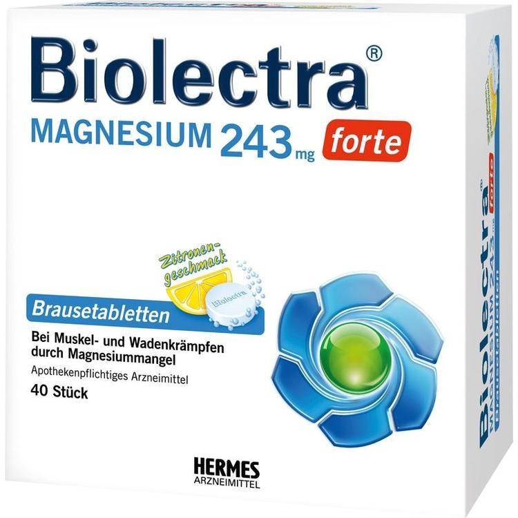 BIOLECTRA Magnesium 243 mg forte Zitrone Br.-Tabl. 40 St