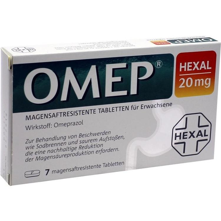 OMEP HEXAL 20 mg magensaftresistente Tabletten 7 St