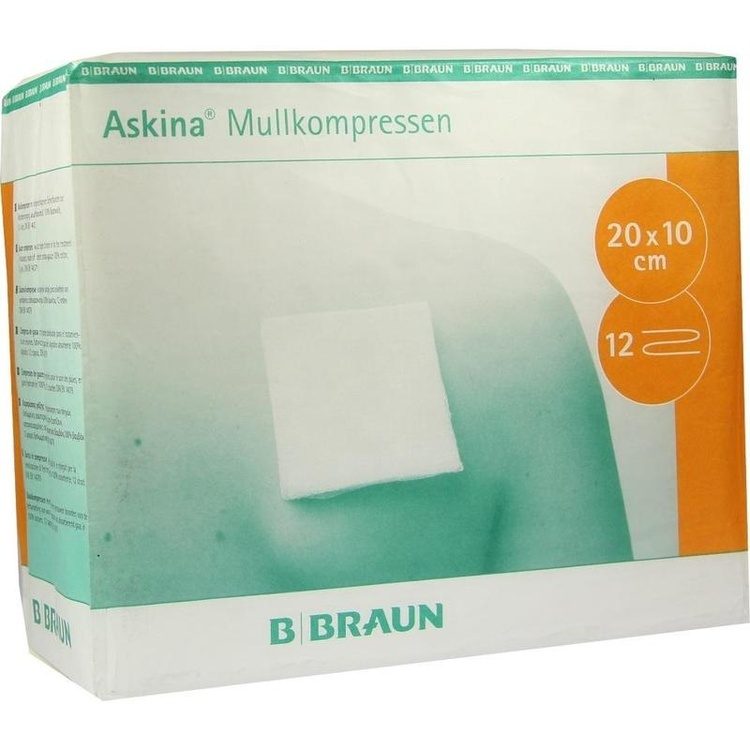 ASKINA Mullkompressen 10x20 cm unsteril 12fach 100 St