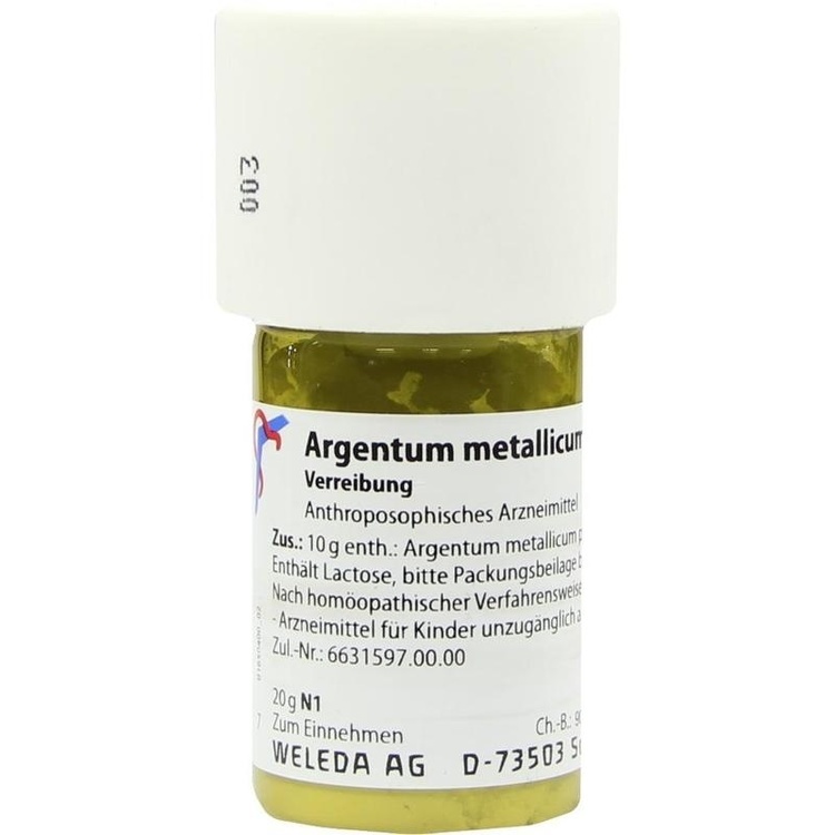 ARGENTUM METALLICUM praeparatum D 10 Trituration 20 g