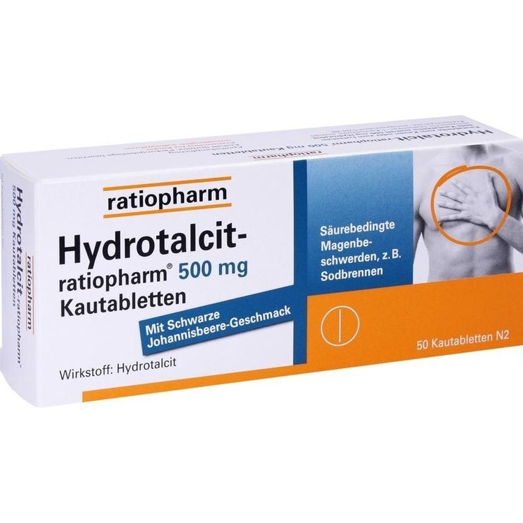 HYDROTALCIT-ratiopharm 500 mg Kautabletten 50 St