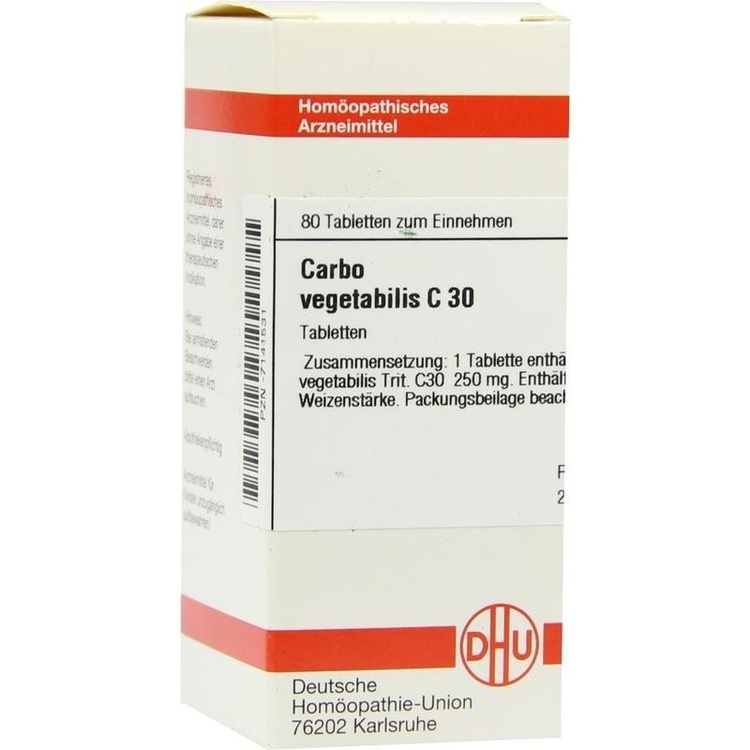 CARBO VEGETABILIS C 30 Tabletten 80 St