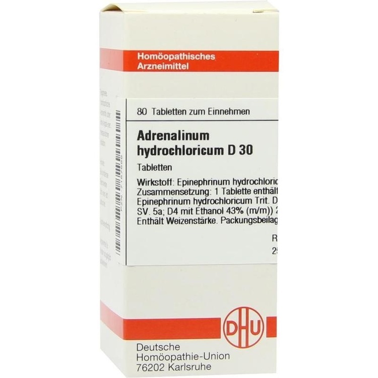 ADRENALINUM HYDROCHLORICUM D 30 Tabletten 80 St