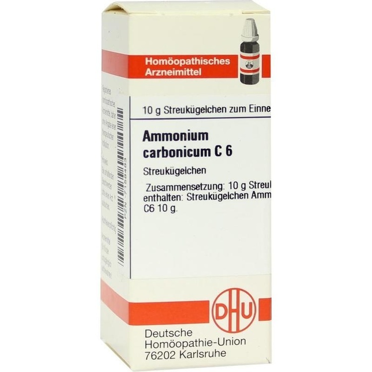 AMMONIUM CARBONICUM C 6 Globuli 10 g