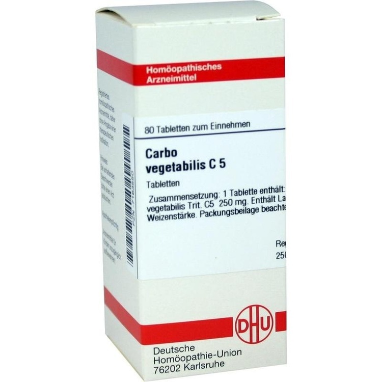 CARBO VEGETABILIS C 5 Tabletten 80 St