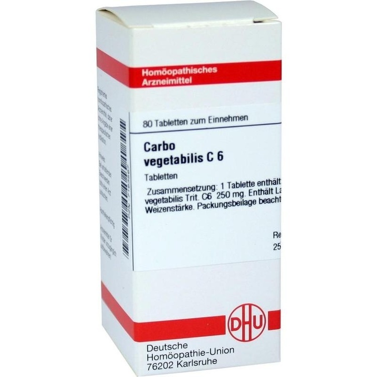 CARBO VEGETABILIS C 6 Tabletten 80 St