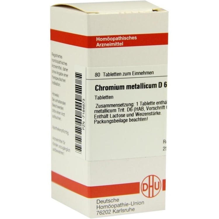 CHROMIUM METALLICUM D 6 Tabletten 80 St