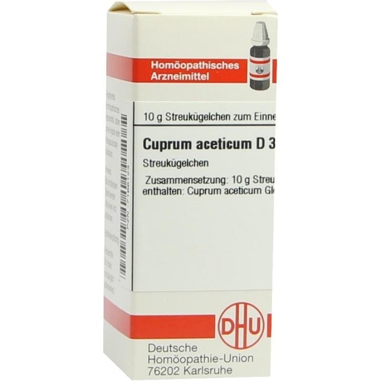 CUPRUM ACETICUM D 3 Globuli 10 g