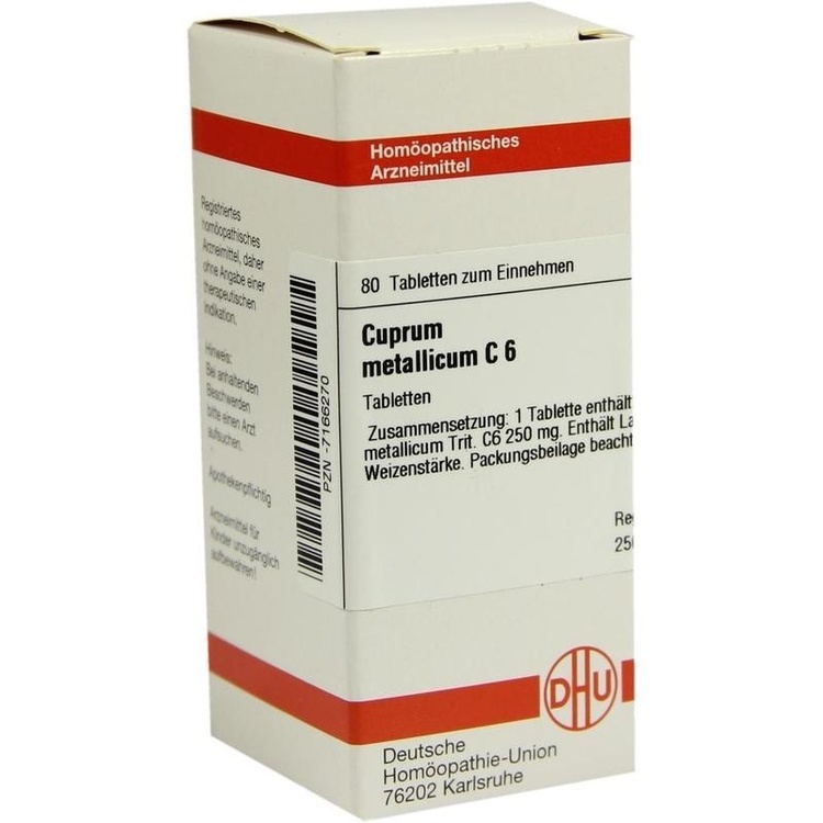 CUPRUM METALLICUM C 6 Tabletten 80 St