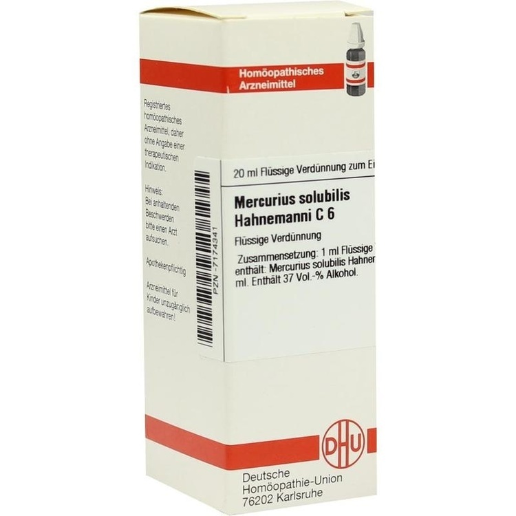 MERCURIUS SOLUBILIS Hahnemanni C 6 Dilution 20 ml