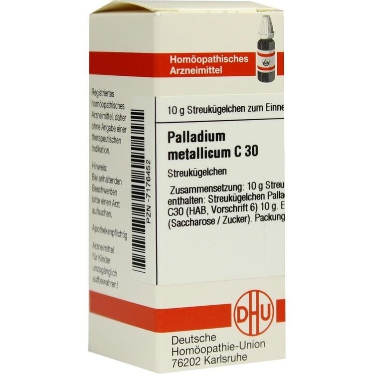 PALLADIUM METALLICUM C 30 Globuli 10 g